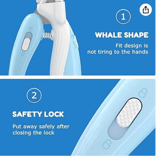 Pet Nail Clippers Dog Nail Clippers Cat Nail Clippers LED Electric Nail Grinder Pet Supplies LED Light Pet Nail Clippers