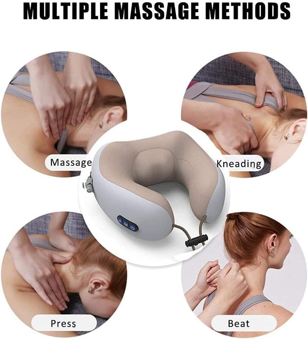 Rechargeable U-Shaped Electric Neck Massage Pillow