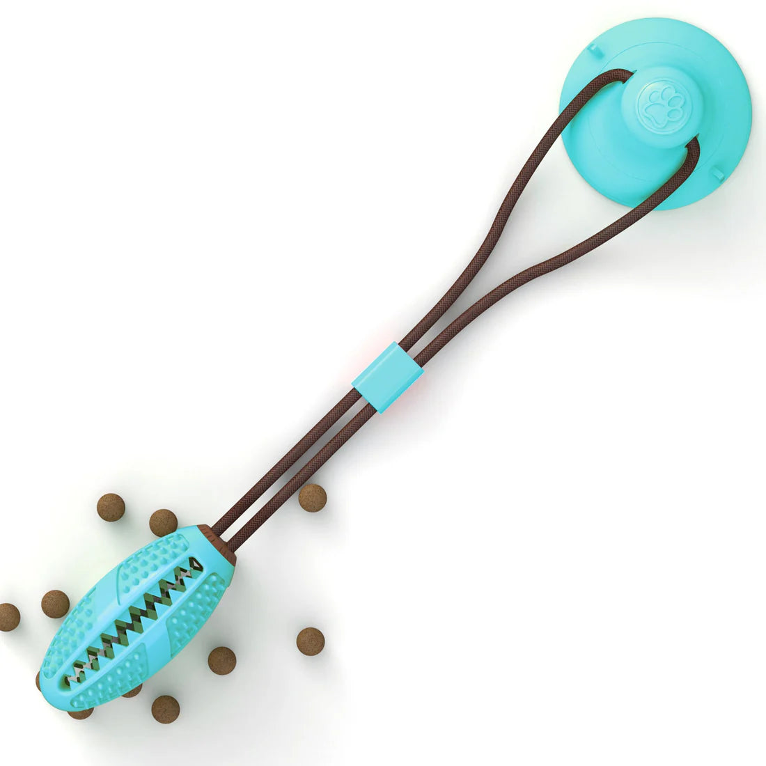 Interactive Dog Chew Toy – Suction Cup & Tug-of-War Ball