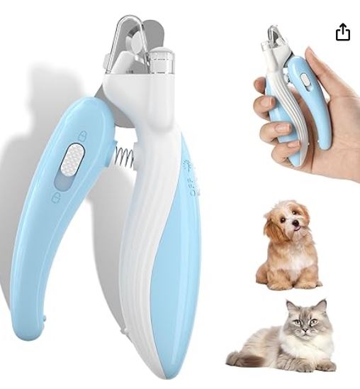 Pet Nail Clippers Dog Nail Clippers Cat Nail Clippers LED Electric Nail Grinder Pet Supplies LED Light Pet Nail Clippers