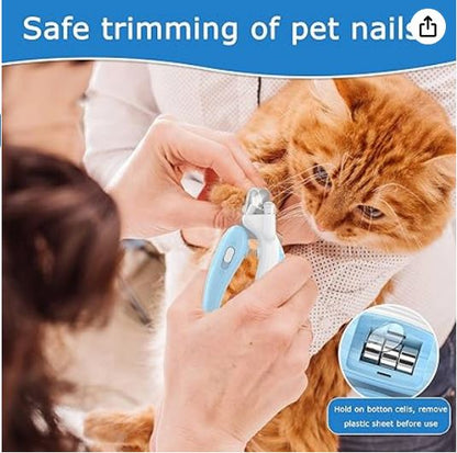 Pet Nail Clippers Dog Nail Clippers Cat Nail Clippers LED Electric Nail Grinder Pet Supplies LED Light Pet Nail Clippers
