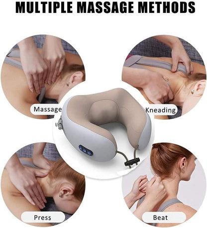 Rechargeable U-Shaped Electric Neck Massage Pillow