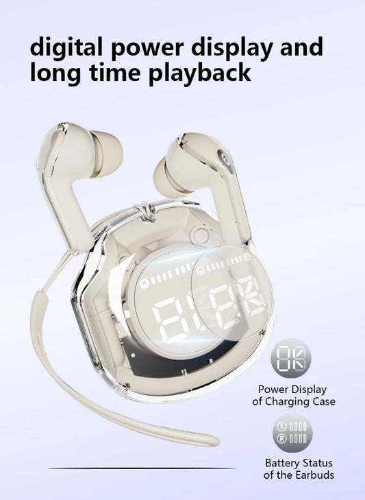 T8 Crystal Wireless Earphones - Transparent (AIR 39)