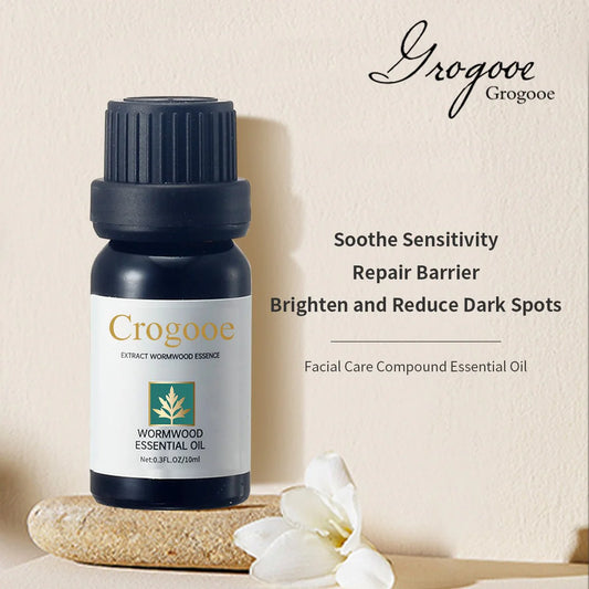 Crogooe Wormwood Essential Oil – 100% Pure | Argan Infused | Face, Hair & Body | 10ml