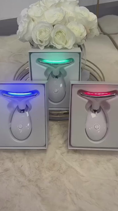 Rechargeable LED Facial And Neck Massager