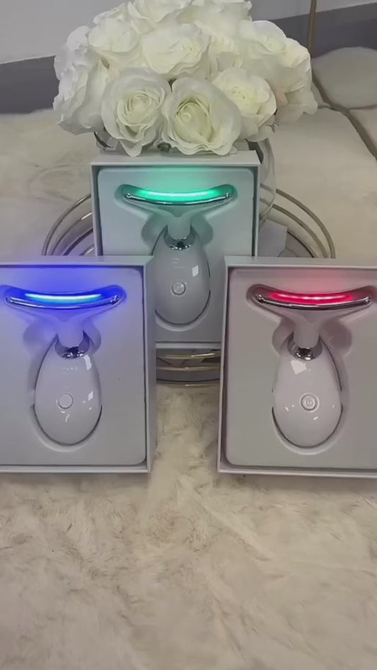 Rechargeable LED Facial And Neck Massager