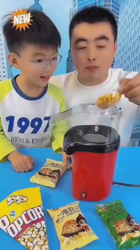 Mini Home Popcorn Maker with Measuring Cup and Removable Lid